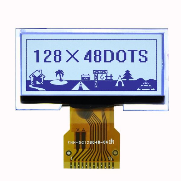 Μικρή οθόνη 128 * 48 Lcd Monitor FSTN Transflective Monochrome LCD οθόνη